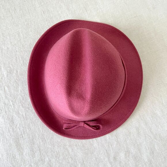 Vintage 80s Sonni San Francisco Raspberry Cloche Hat 100% Doeskin Felt Wool (OS) main image 6